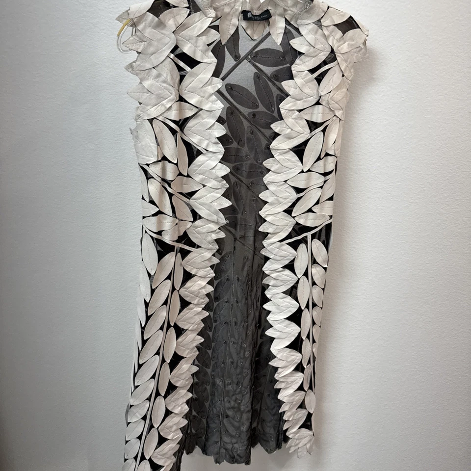 Colete túnica de couro folha e malha por Belgian Francis veja as medidas - Imagem 1 de 4