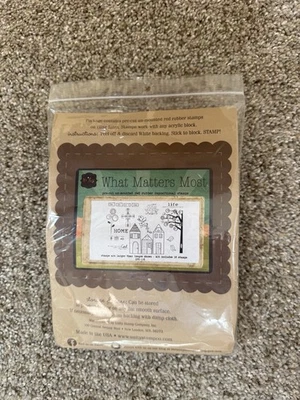 Unity Stamp Company “What Matters Most” Unmounted Red Rubber Repositional Stamp - Image 1 of 3