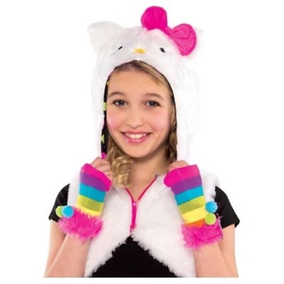 Disfraz de Hello Kitty con capucha mediana para niñas (8-10) Foto 1 de 4