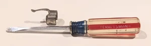 Vtg POCKET CRAFTSMAN Mini Flat Screwdriver w/CLIP Vanadium Made in Canada - Picture 1 of 7
