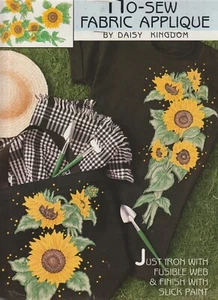 DAISY KINGDOM SUNFLOWERS & EASTER BUNNY Fabric Appliques New 2 Panels - Uncut! - Picture 1 of 5