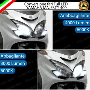CONVERSIONE FARO LED PER YAMAHA MAJESTY 400 ANABBAGLIANTE ABBAGLIANTE 6000K - Foto 1 di 3