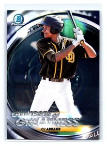 2020 Bowman Chrome Glimpses of Greatness #GOG-CA CJ Abrams San Diego Padres - Picture 1 of 2