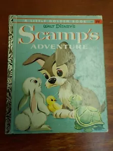 Walt Disney's Scamp's Adventure, A Little Golden Book, A print 1958 - Imagen 1 de 8