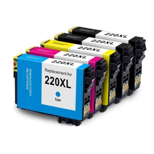 Tinta BKCMY 220 XL de alto rendimiento 5 piezas para Epson XP320 420 424 WF2630 2650 2660 2750 2760 2760 - Imagen 1 de 1