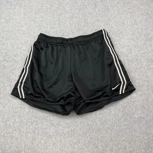 Nike Shorts Girls Youth Black Mesh Shorts Pull On Elastic Waist READ - Picture 1 of 9