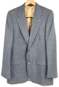 Bill Blass Men's Sz 40R Gray Grey Sport Coat Jacket Plaid Check - Made in USA - Picture 1 of 10