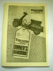 Triumph T10 Automatic Scooter Owners Handbook 1966 TH11 - Picture 1 of 1