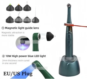 Wireless Dental LED Curing Light 2500mw 1 Second Resin Cure Lamp 7 Point Lens - Picture 1 of 9