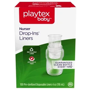 Playtex Baby Nurser Pre-Sterilized Disposable Bottle Liners, 4 oz, 100 Count - Picture 1 of 4