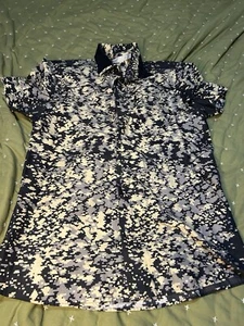 Pringle of Scotland Short Sleeve Button Down Camo Slim Fit - Picture 1 of 9