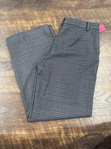 Vince Camuto Dress Pants Womens Sz 4 Gray Plaid Wide-Leg - Picture 1 of 7