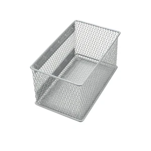 Ybm Home Wire Mesh Storage Basket Silver 7.75 in. L x 4.3 in. W x 4.3 in. H - Picture 1 of 5