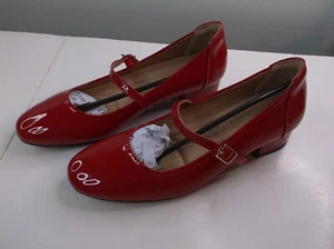 RED Patent Low Heel Mary Janes 8 M New in the Box - Picture 1 of 6