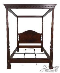 64657EC: HENKEL HARRIS Model 199 Queen Size Mahogany Canopy Bed - Picture 1 of 19