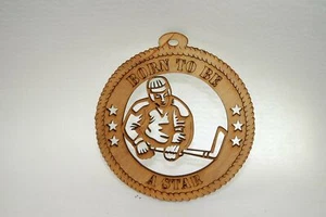 ADORNO CORTE LÁSER HOCKEY NACIDO PARA SER UNA ESTRELLA - Imagen 1 de 1