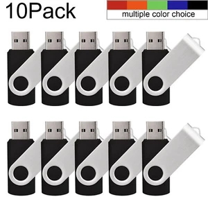 10Pack Swivel 16GB USB 2.0 Flash Drive Metal Portable Storage Pen Memory Stick - Picture 1 of 11