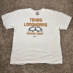 University Of Texas Soccer Nike Camp Shirt Size XL White Shirt Y2k - Picture 1 of 15
