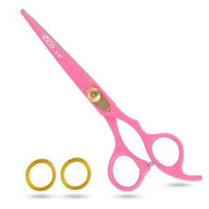 NIXCER HAIR CUTTING SCISSORS RAZOR EDGE JAPANESE STEEL SHEARS 6.5" PINK - Picture 1 of 8