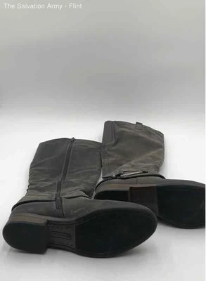 Botas de montar Crown Vintage para mujer de cuero negro con cremallera lateral hasta la rodilla talla 8 Foto 1 de 4