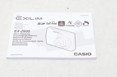 Cámara digital Casio Exilim EX-Z600 operación guía de referencia manual de instrucciones Foto 1 de 2