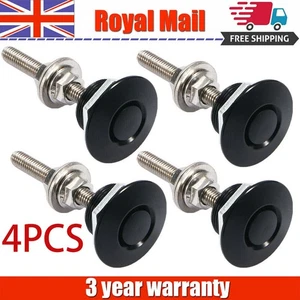 4Pcs Car Quick Release Bumper Latch Push Button Bonnet Hood Pin Lock Clip Kit UK - Picture 1 of 11