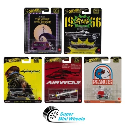 Hot Wheels Premium 2025 Pop Culture M Case - 5 Cars Set - Image 1 of 2
