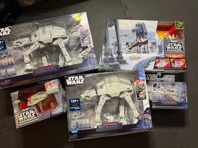 Lote Star Wars Micro Squadron Galaxy & Galoob Hoth Battle Set AT-AT Snow Speeders - Imagem 1 de 4