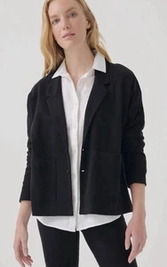 Pact Airplane Relaxed Fit Blazer Jacke Schwarz Bio Baumwolle Gr. S Knöpfe Neu ohne Etikett - Bild 1 von 8