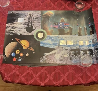 Set Of 5 Space Achievement And Exploration Stamp Sheets - Image 1 of 4