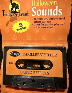 VTG NEW Fun World HALLOWEEN Thriller Chiller Sound Effect Cassette Tape 45 Min - Picture 1 of 3
