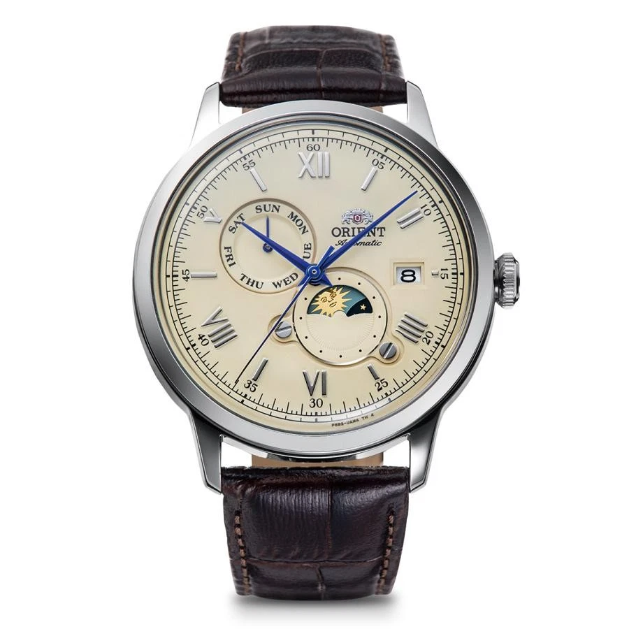 ORIENT Bambino Watch RN-AK0803Y SUN & MOON Automatic Mechanical Men Japan