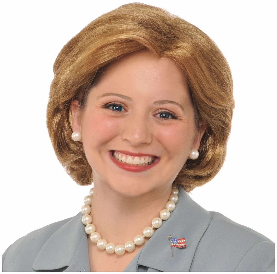 Peluca Disfraz Mujer Candidata Política Estados Unidos Rubia Adulta Mujer Foto 1 de 1