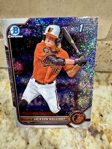 🔥JACKSON HOLLIDAY 2022 Bowman Draft Chrome 1st SPARKLE Refractor SP ⚾️ - Picture 1 of 3