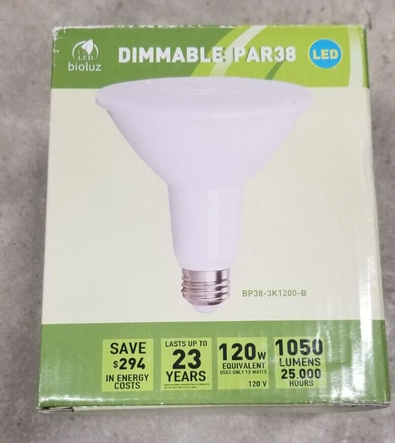 Bioluz LED PAR38 15w (120w Equiv) 3000k Dimmable Lamp - Image 1 of 4