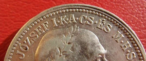HÚNGARA 1 Corona Franz Joseph I 1915 PLATA Borde error MONEDA SUPERIOR - Imagen 1 de 22