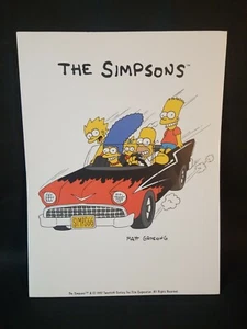 90er Simpsons Schulklassenmappe Maggie Bart Homer Lisa Auto Hot Rod Retro ** - Bild 1 von 4
