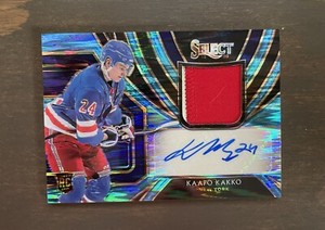 2019-20 Select Kaapo Kakko Blue Prizm Rookie Patch Auto 04/25 RPA NYR