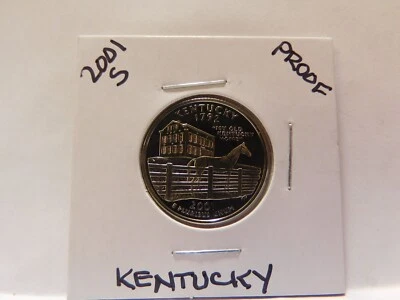 2001 S  Proof Kentucky State Quarter - From a U.S. Mint Proof Set - Image 1 of 2