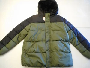 Jackets Army Green Black Bubble Coats Water repellent Wind Resistant Kids 6-7, 8 - Picture 1 of 5