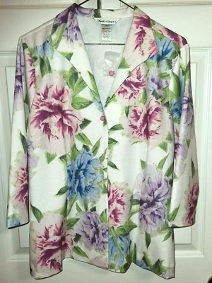 Chaqueta Drapers & Damons Perfect Peony Print para mujer talla M Foto 1 de 4