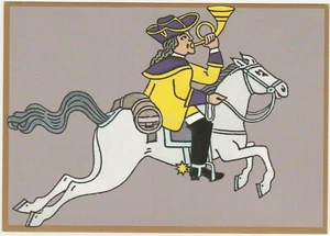 Postal foto de Alemania Occidental, ca1990. 500 años. Deutsche Post Thurn und Taxis - Imagen 1 de 2