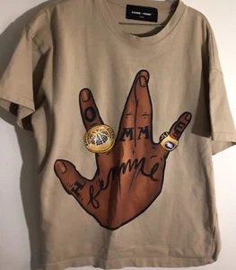 Homme + Femme Twisted Champs Men's Size Medium Taupe Short Sleeve T-Shirt Tee - Picture 1 of 5