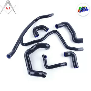 Black For BMW E30 M20 325 325 1988-1993 Silicone Radiator Water Coolant Hose Kit - Picture 1 of 9