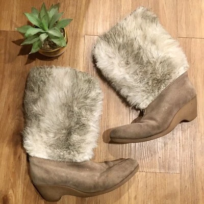 Andrew Geller Faux Fur Boots Size 7 - Image 1 of 4