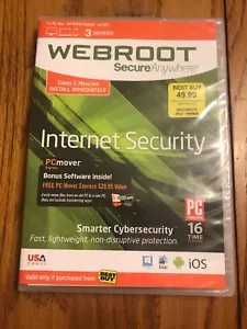 Webroot SecureAnywhere Internet Security For PC/MAC/Mobile Ships N 24h - Picture 1 of 3