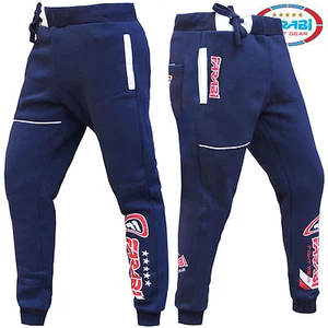 Farabi Fleece Jogging Bottom Trouser Sports Casual Pants Training Navy Blue - Picture 1 of 4