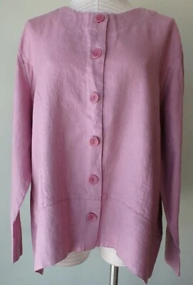 Chaqueta FLAX Designs LINO M NUEVA CON ETIQUETAS Chaqueta Contorno Flor Foto 1 de 4