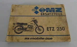 Teilekatalog / Ersatzteilliste / Spare Parts MZ ETZ 250 Stand 1983, 2. Auflage - Bild 1 von 4
