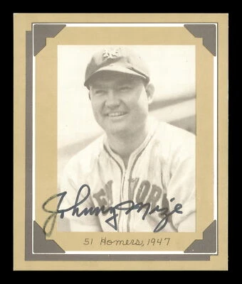 Tarjeta Douglas 51 Homers 1977 autografiada firmada por Johnny Mize, 1947 171198 Foto 1 de 2